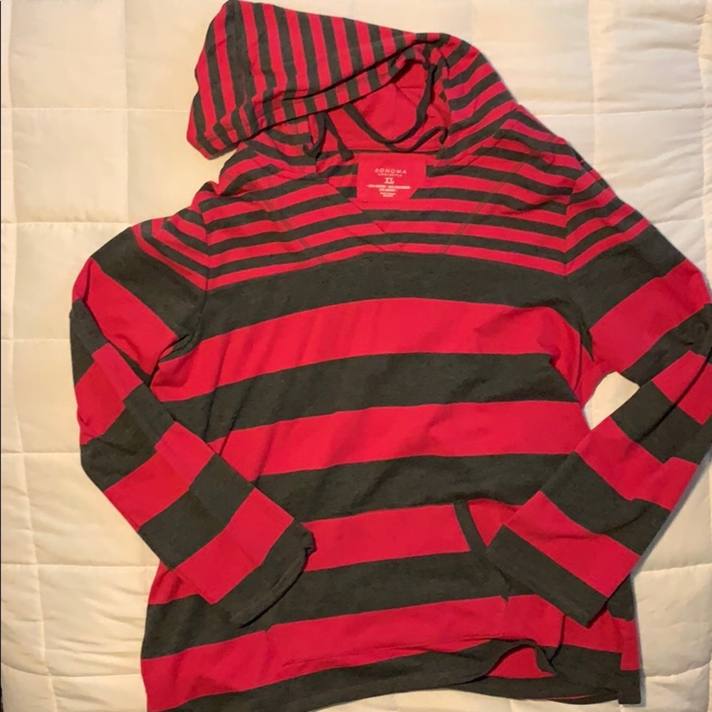 Sonoma pink/grey hooded top